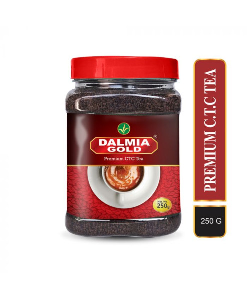 Dalmia Gold Premium Tea 250 GM With Plastic Jar 